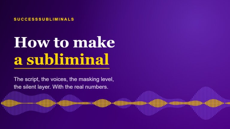 A gold voice waveform sitting inside a violet music bed, the masking relationship this guide explains